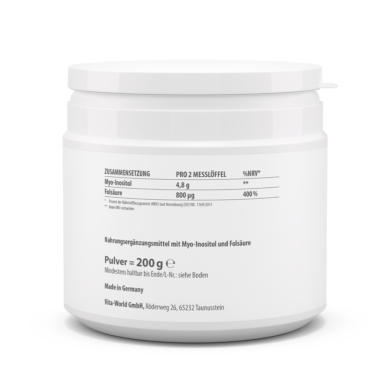 Inositol + Folic Acid (200 g) Inositol + Folic Acid (200 g)