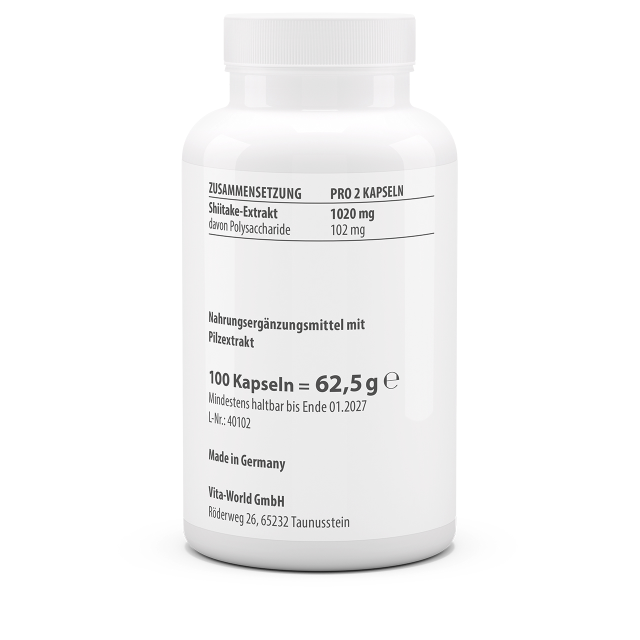 Shiitake Extrakt 500 mg (100 Kps) Shiitake Extrakt 500 mg (100 Kps)