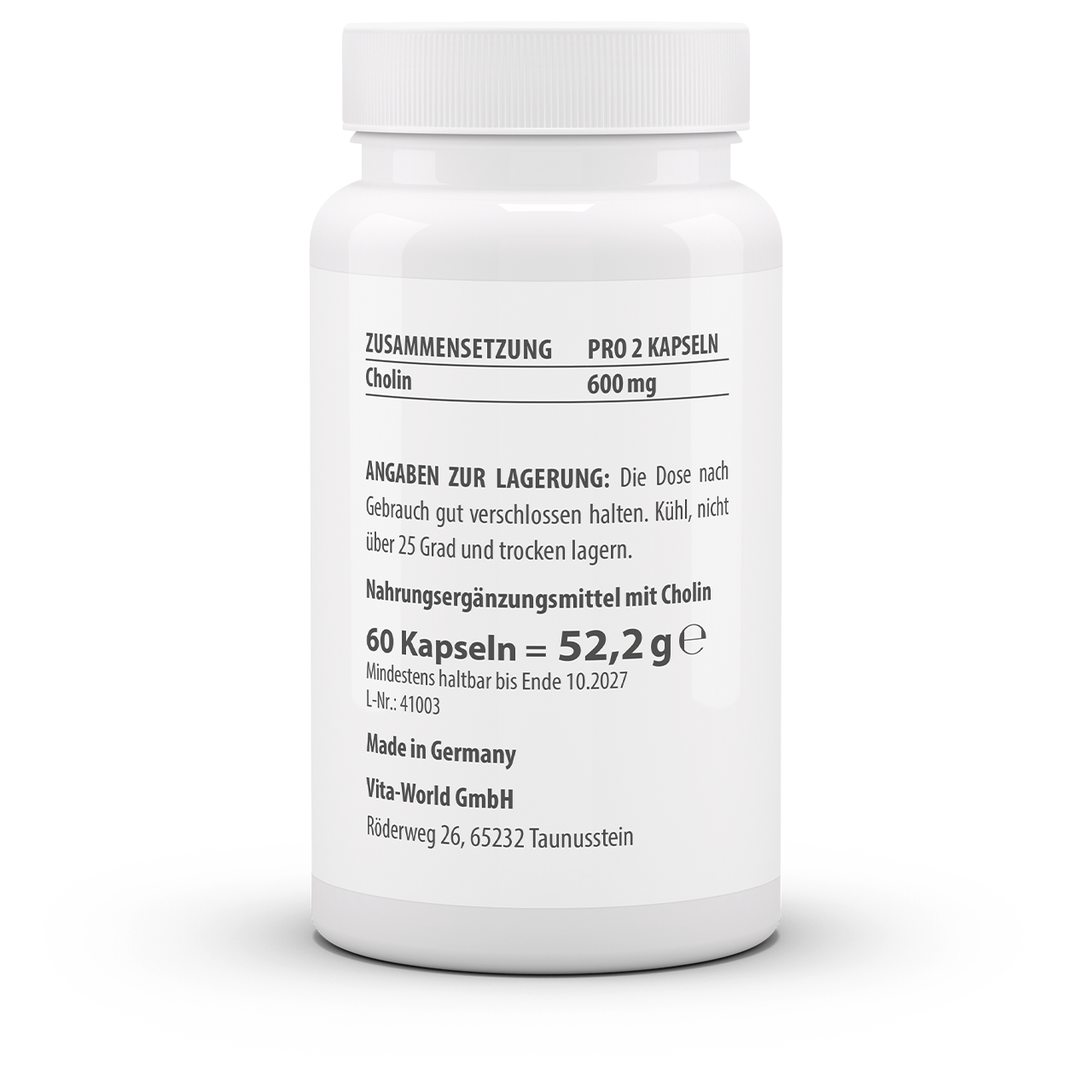 Cholin 600 mg (60 Kps) Cholin 600 mg (60 Kps)