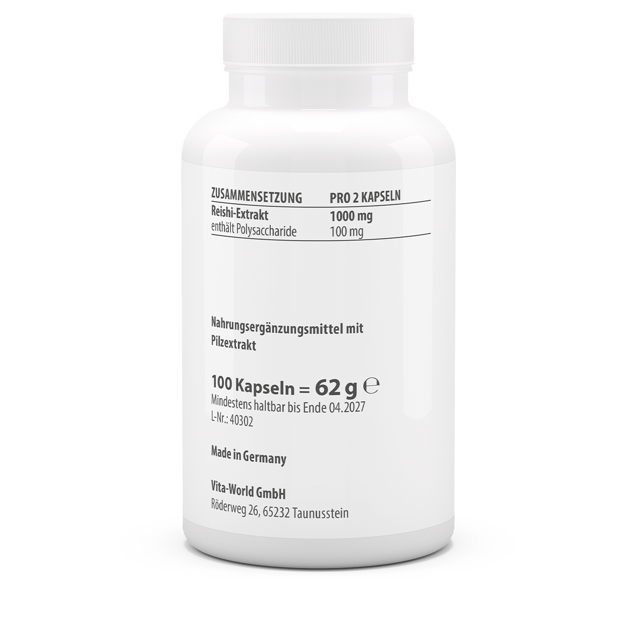 Reishi Extrakt 500 mg (100 Kps) Reishi Extrakt 500 mg (100 Kps)