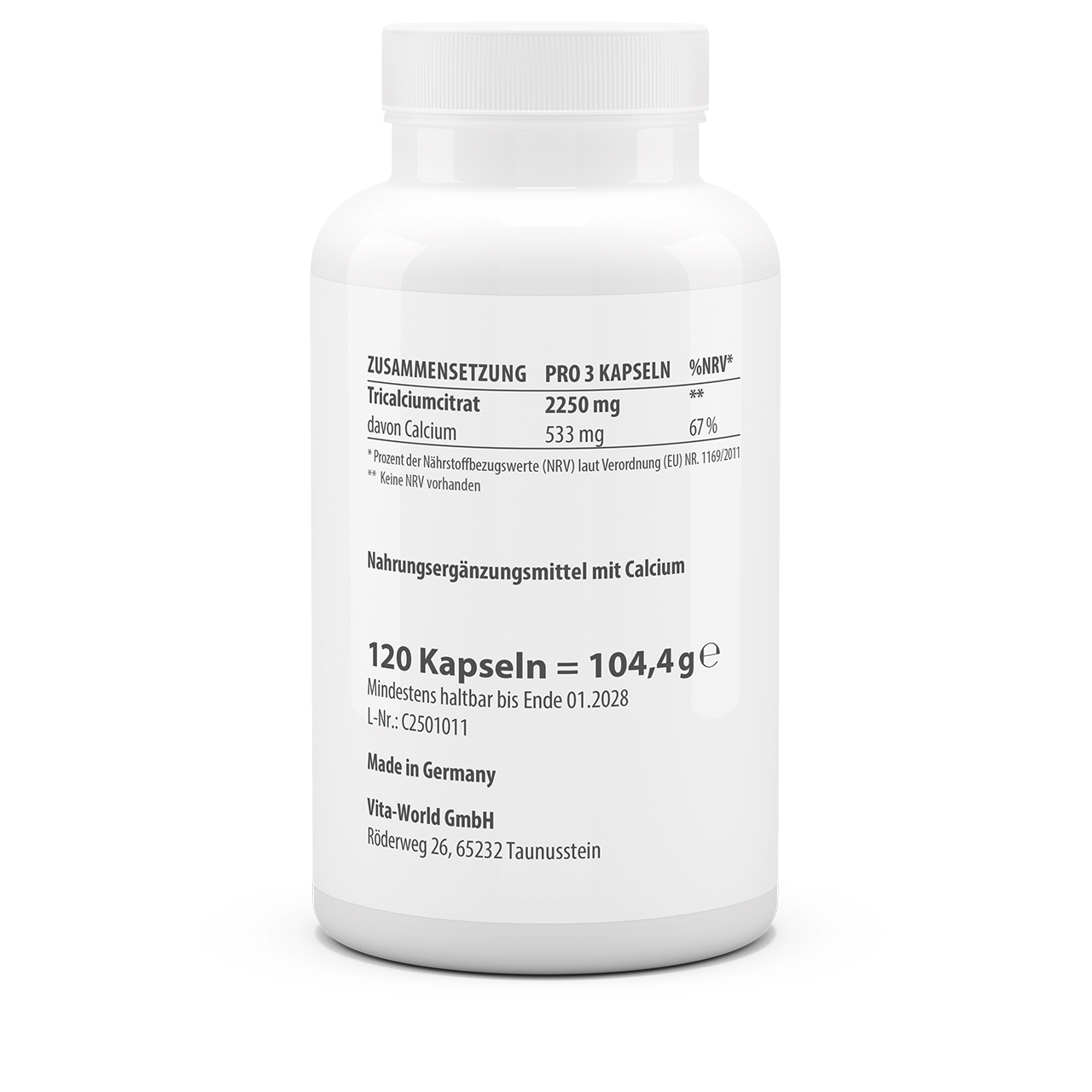 Calcium-Citrat 500 (120 Kps) Calcium-Citrat 500 (120 Kps)