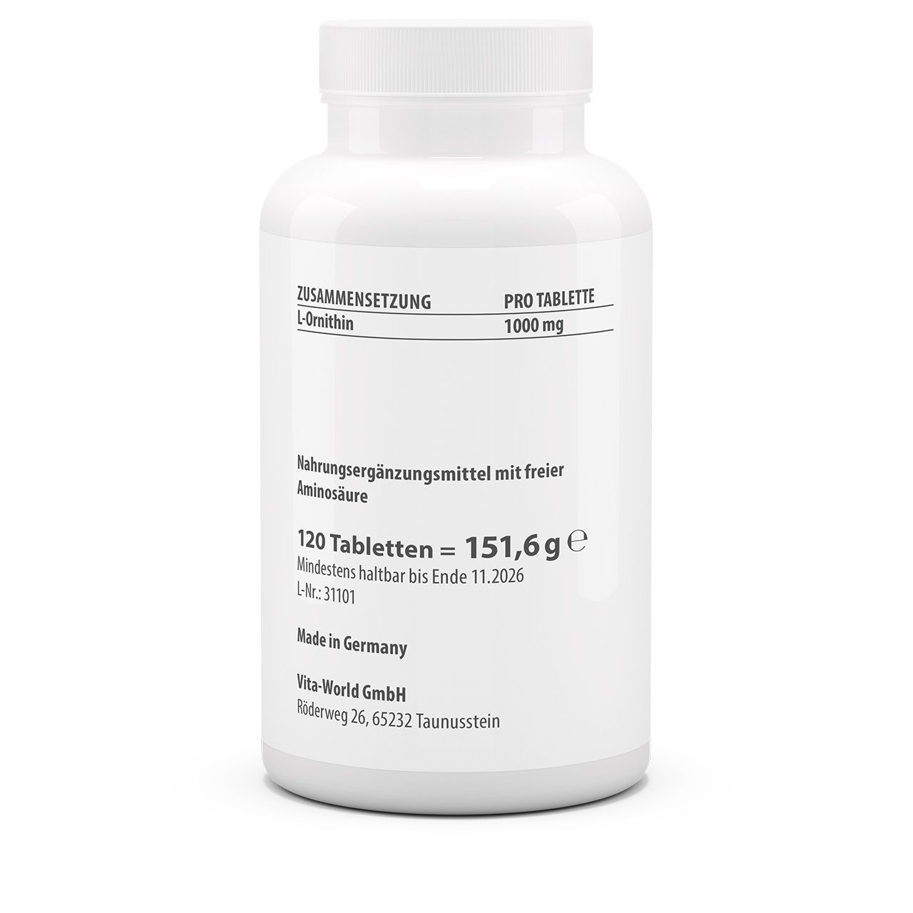 Ornithin 1000 mg 3er Pack (360 Tbl) Ornithin 1000 mg 3er Pack (360 Tbl)