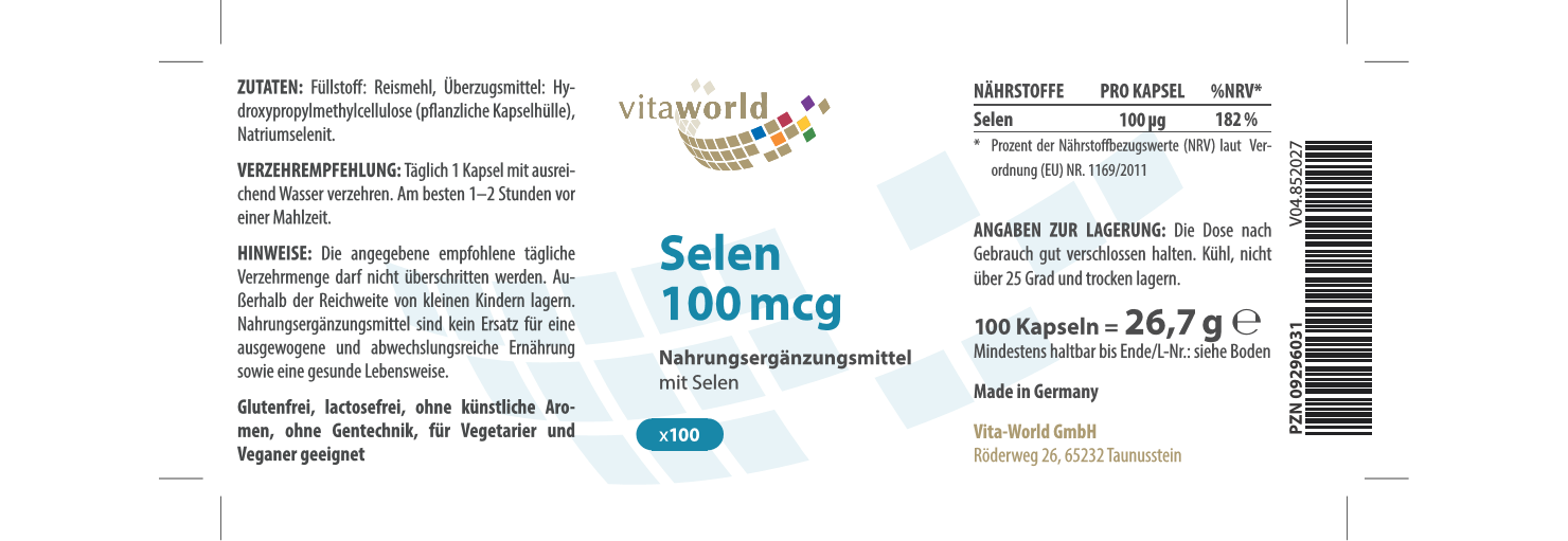 Selen 100 mcg (100 Kps) Selen 100 mcg (100 Kps)