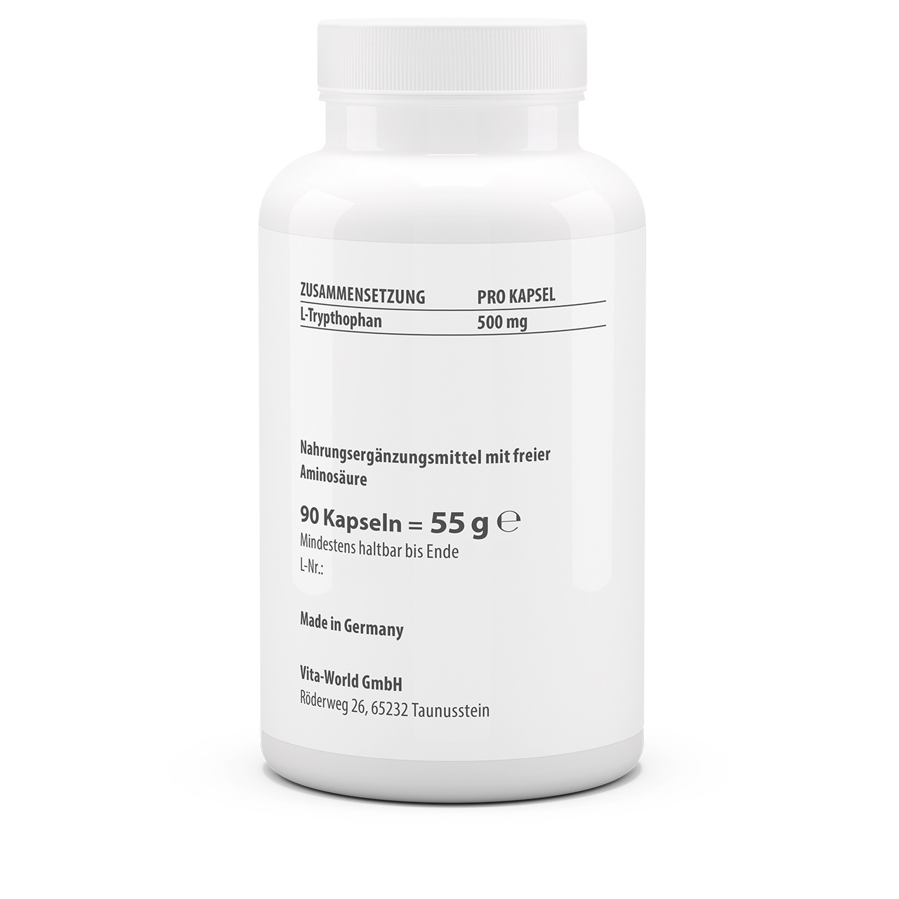 L-Tryptophan 500 mg (90 Kps)