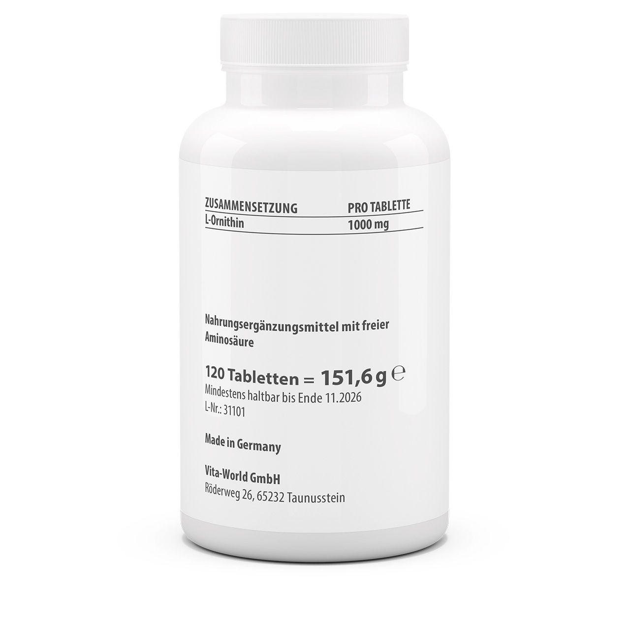 Ornithin 1000 mg (120 Tbl)