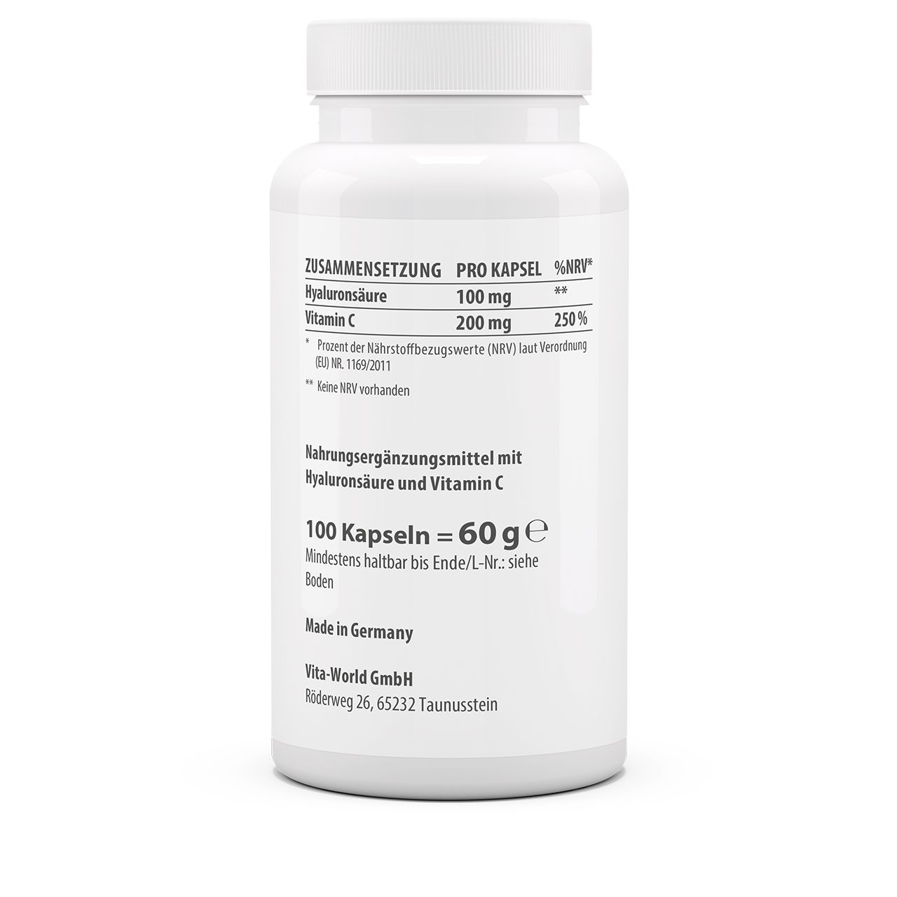 Hyaluronsäure 100 mg Aktivformel (100 Kps)