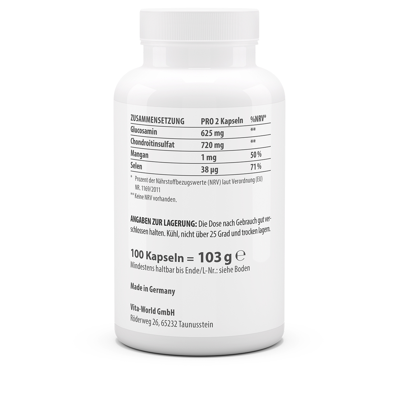 Glucosamine 500 + Chondroitin 400 (100 caps)