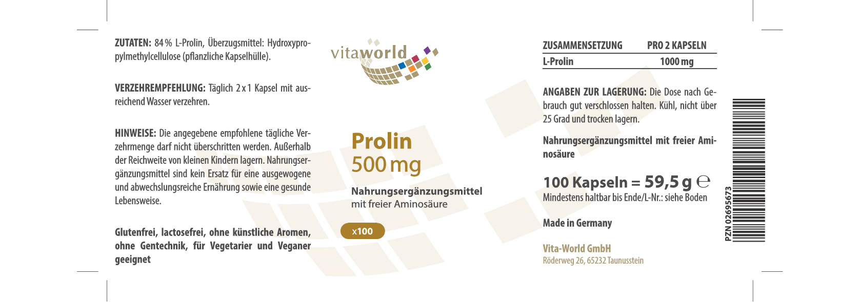 Prolin 500 mg (100 Kps)