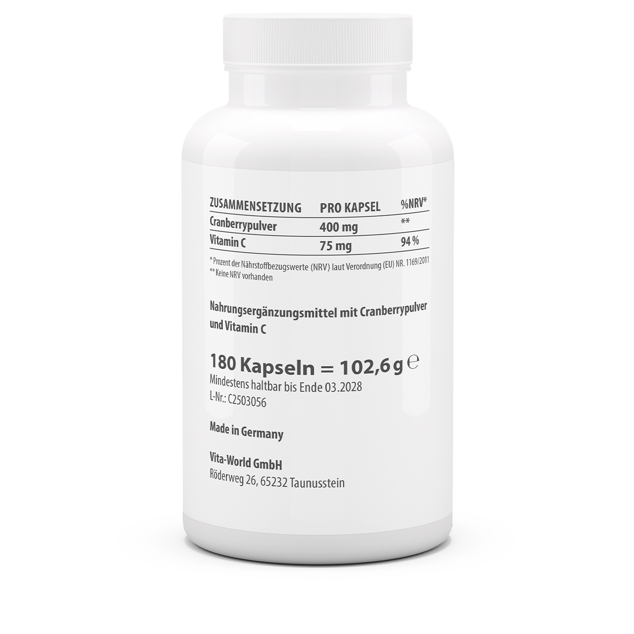 Cranberry Plus C 400 mg (180 Kps)