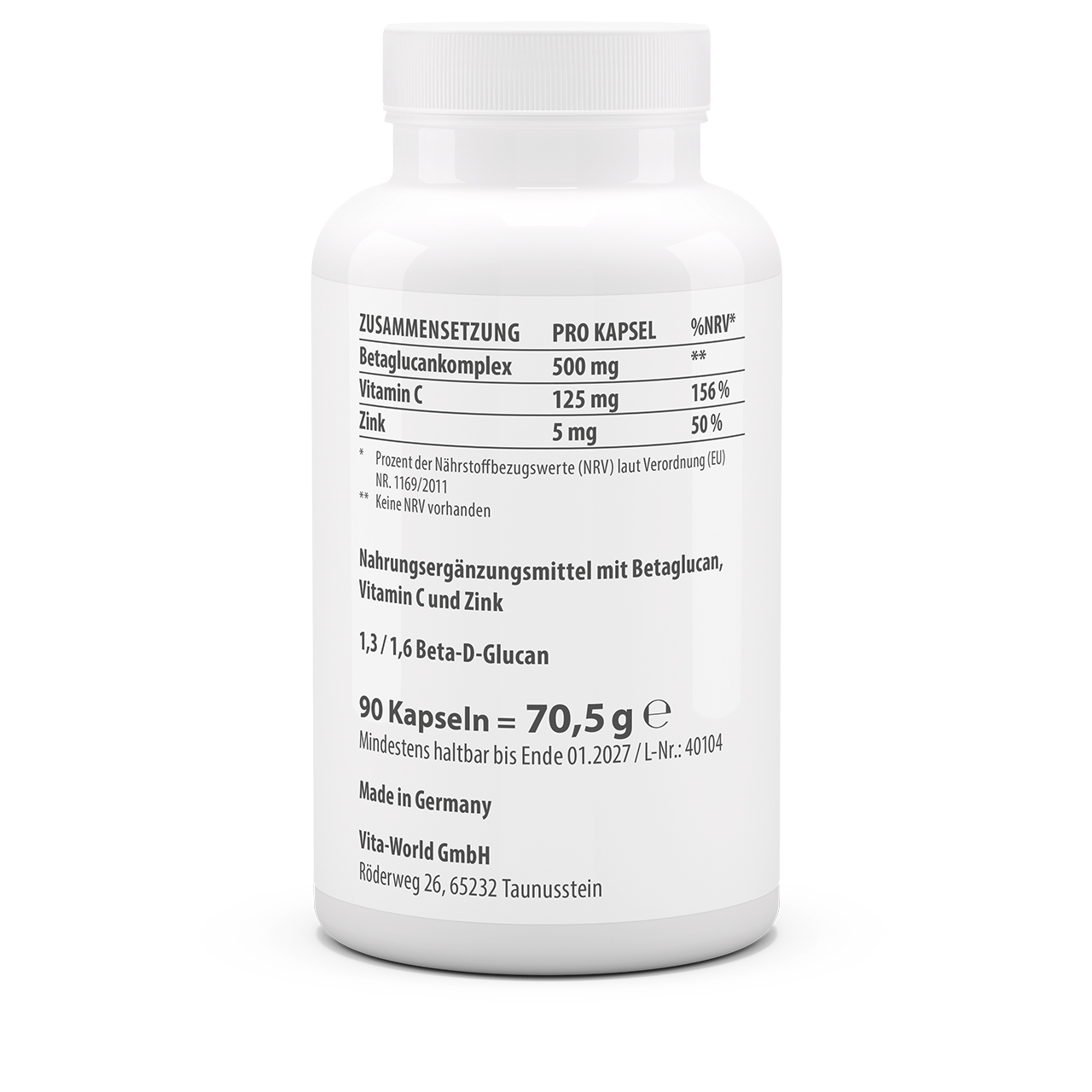 Betaglucan 500 3er Pack (270 Kps) Betaglucan 500 3er Pack (270 Kps)
