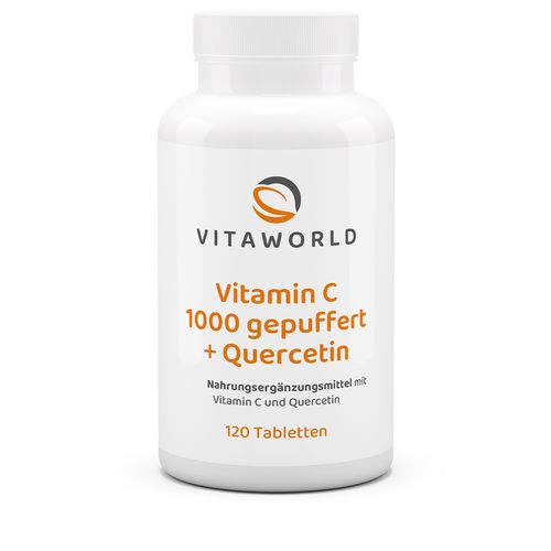 Vitamin C 1000 gepuffert + Quercetin (120 Tbl)