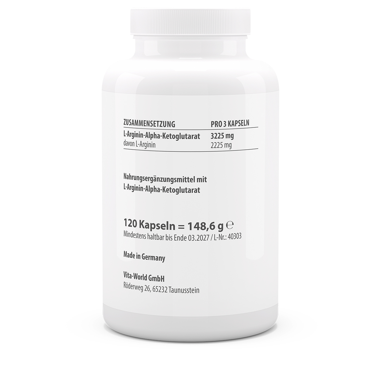 AAKG - L-Arginine-Alpha-Ketoglutarate (120 caps) AAKG - L-Arginine-Alpha-Ketoglutarate (120 caps)