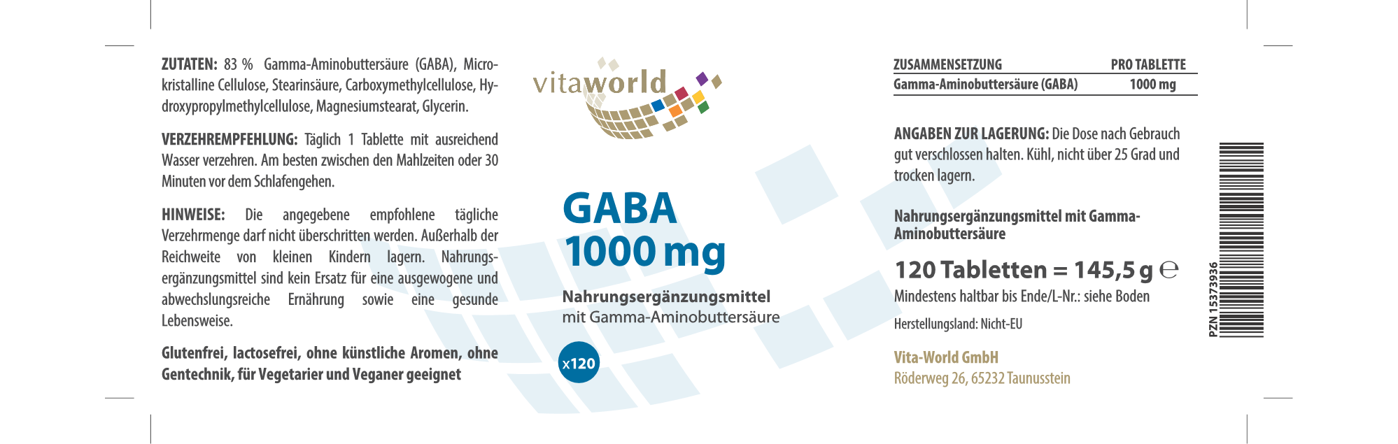 Gaba 1000 mg (120 Tbl)