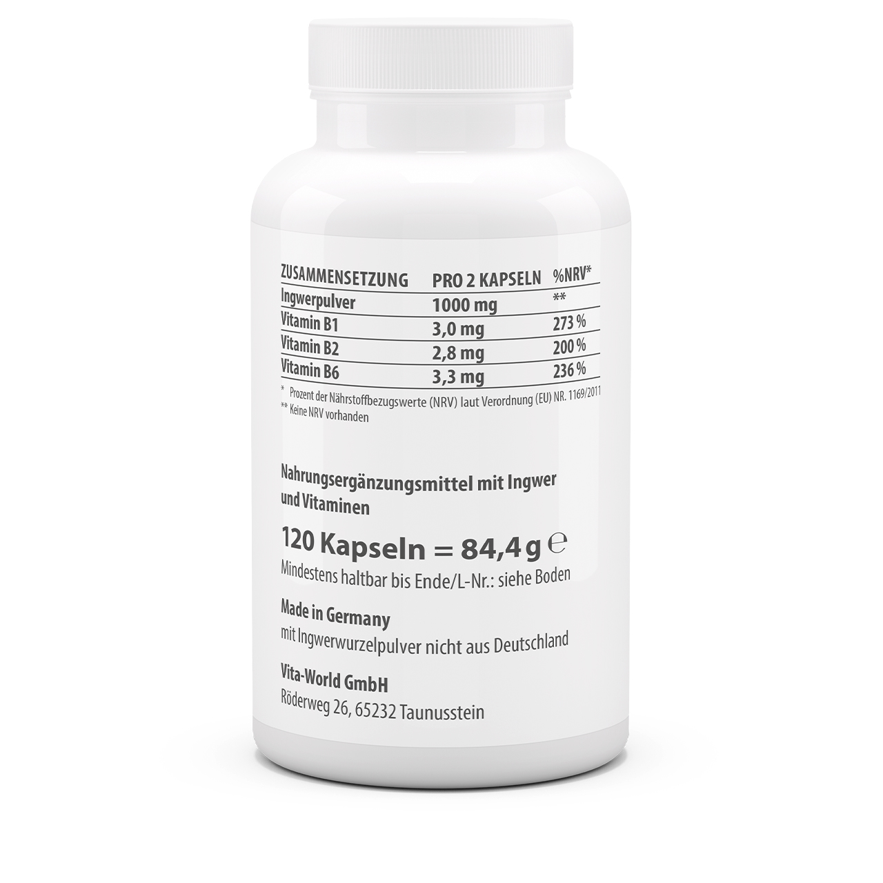 Ingwer 500 mg (120 Kps)