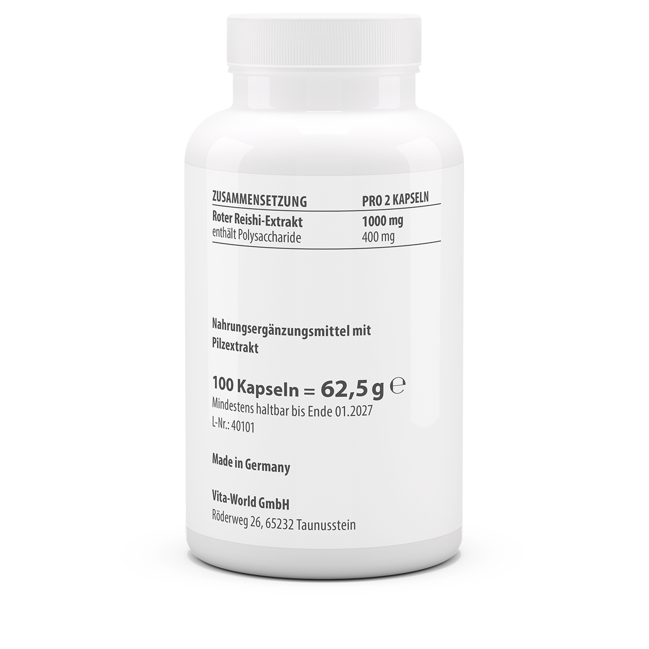 Roter Reishi Extrakt 500 mg 40% Polysaccharide (100 Kps) Roter Reishi Extrakt 500 mg 40% Polysaccharide (100 Kps)