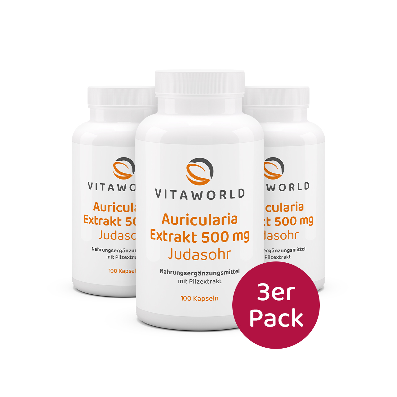 Auricularia Extrakt 500 mg 3er Pack (300 Kps) Auricularia Extrakt 500 mg 3er Pack (300 Kps)