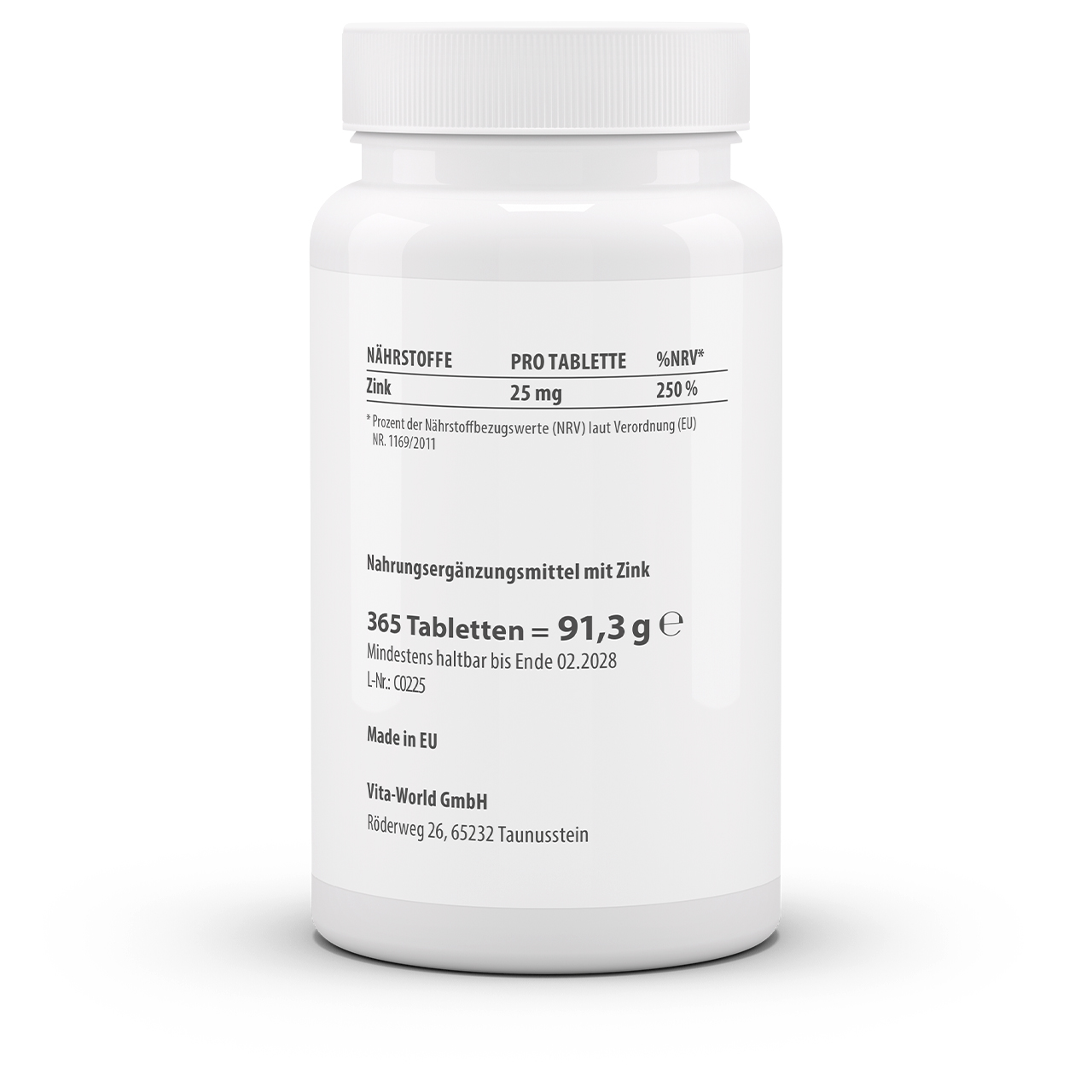 Zink 25 mg (365 Tbl) Zink 25 mg (365 Tbl)