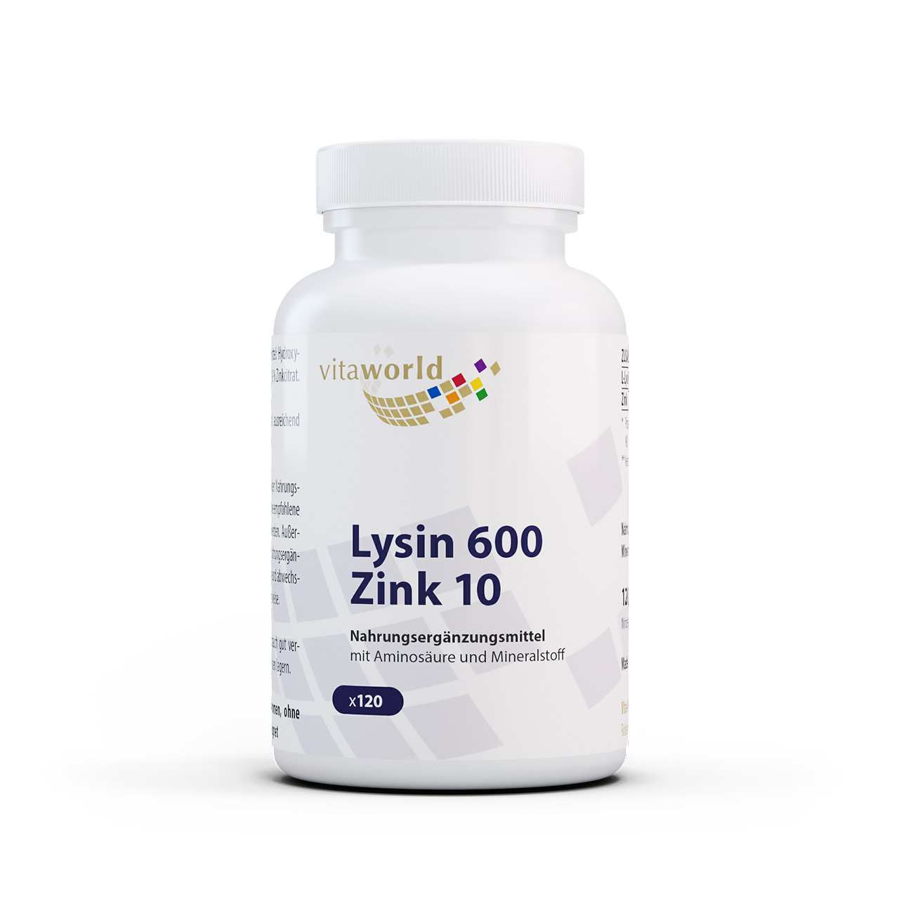 Lysin 600 mg plus Zink 10 mg (120 Kps)
