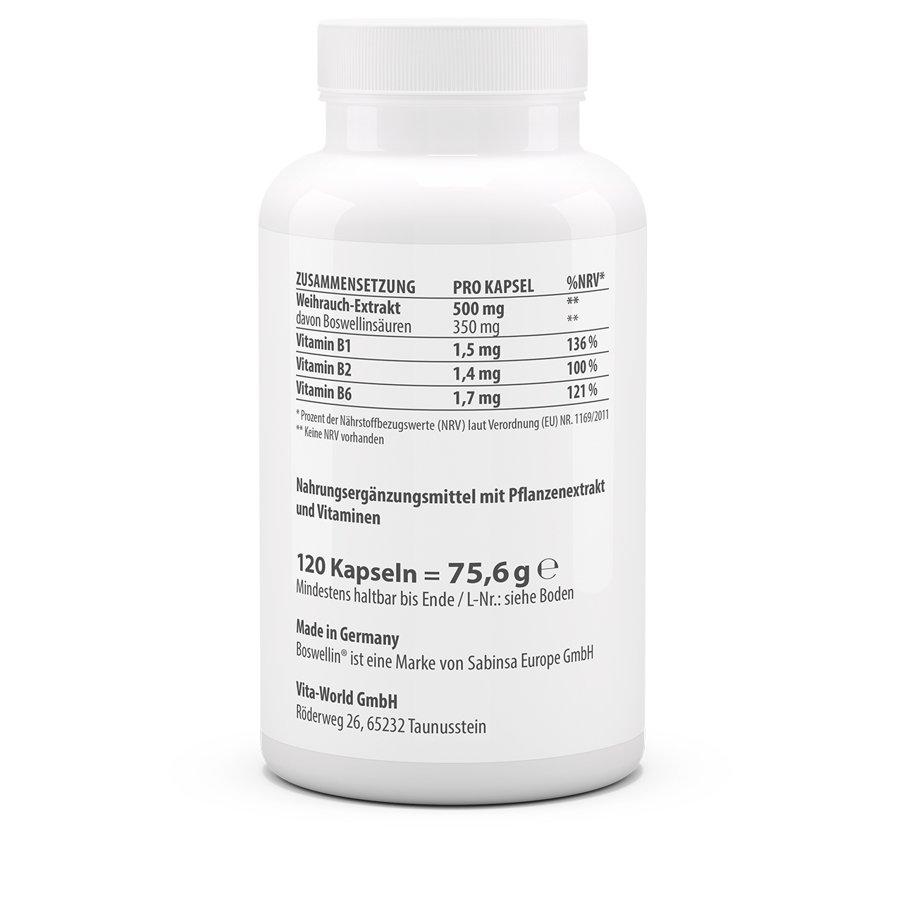 Weihrauch 500 mg (120 Kps) Weihrauch 500 mg (120 Kps)