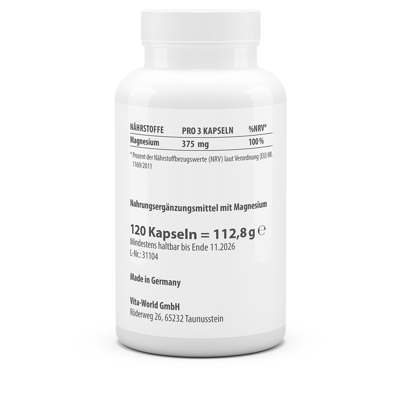 Magnesiumcitrat 125 mg (120 Kps)