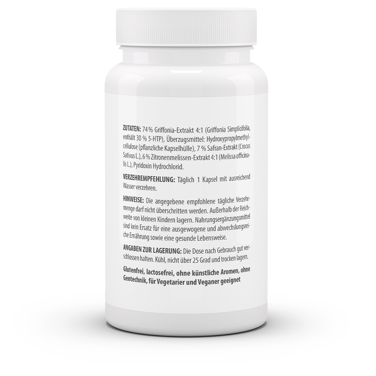 Griffonia 5-HTP Safran & Zitronenmelisse (90 Kps) Griffonia 5-HTP, Safran & Zitronenmelisse (90 Kps)