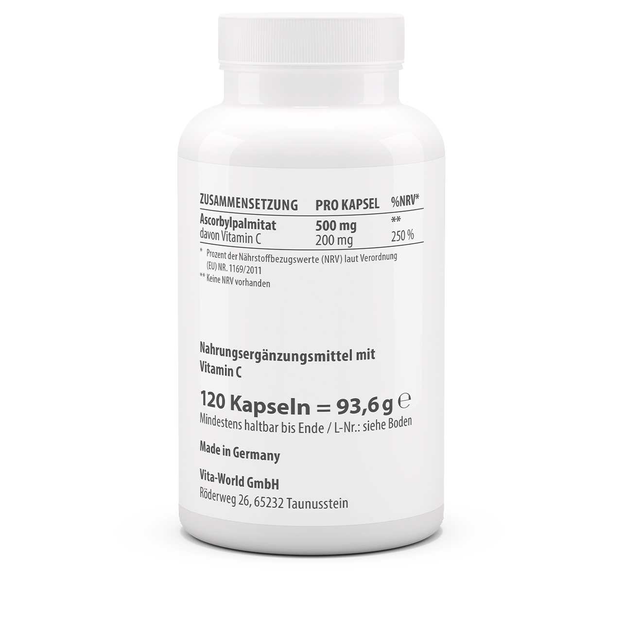 Vitamin C Ascorbylpalmitat (120 Kps)