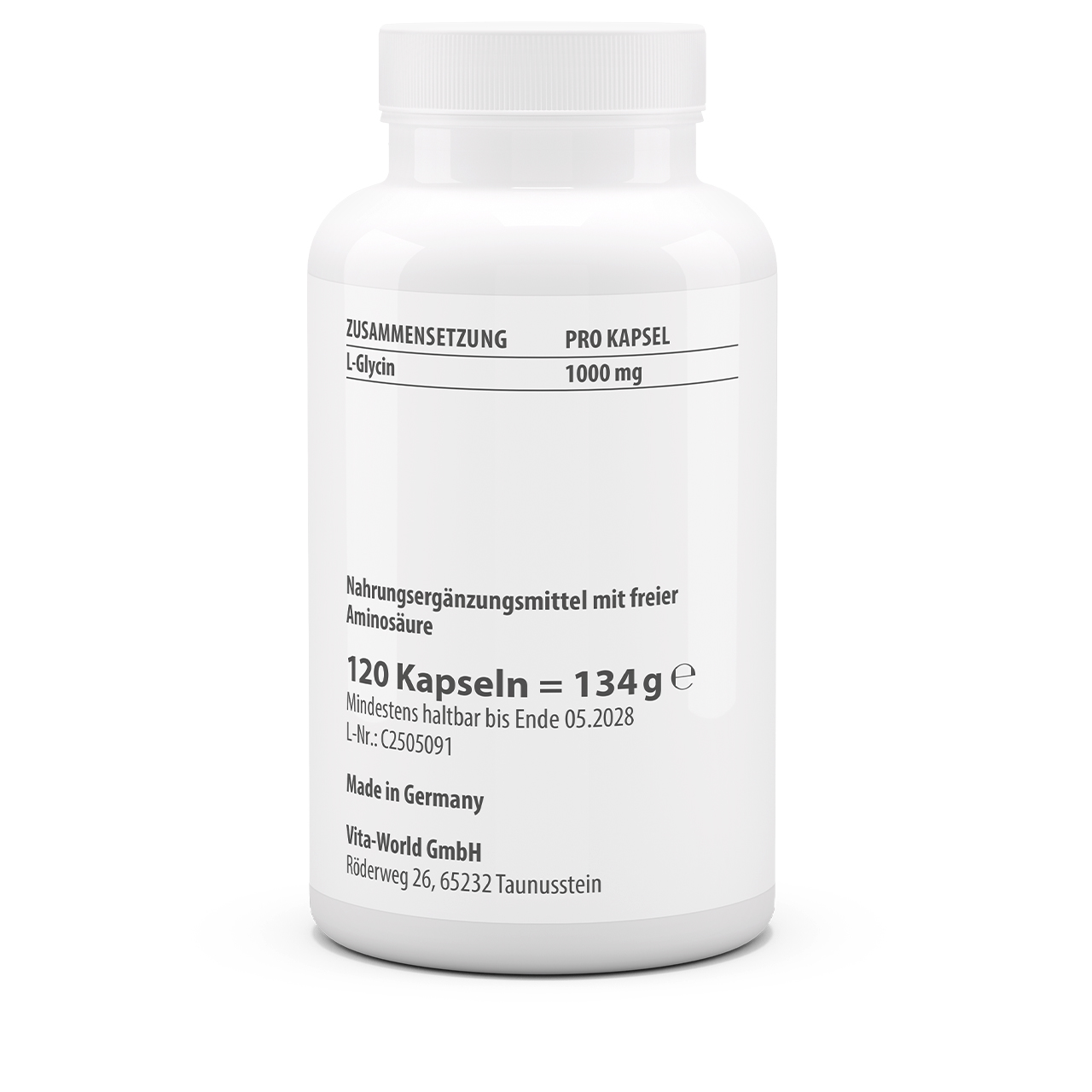 L-Glycin 1000 mg (120 Kps) L-Glycin 1000 mg (120 Kps)