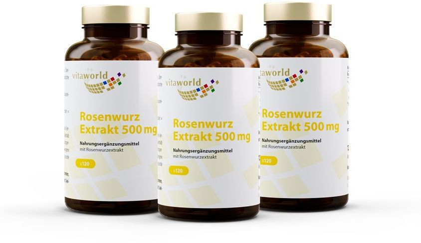 Rosenwurz-Extrakt 500 mg 3er Pack (360 Kps)