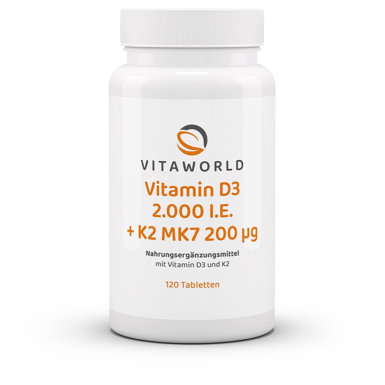 Vitamin D3 2000 I.E. + K2 MK7 200 µg (120 Tbl)