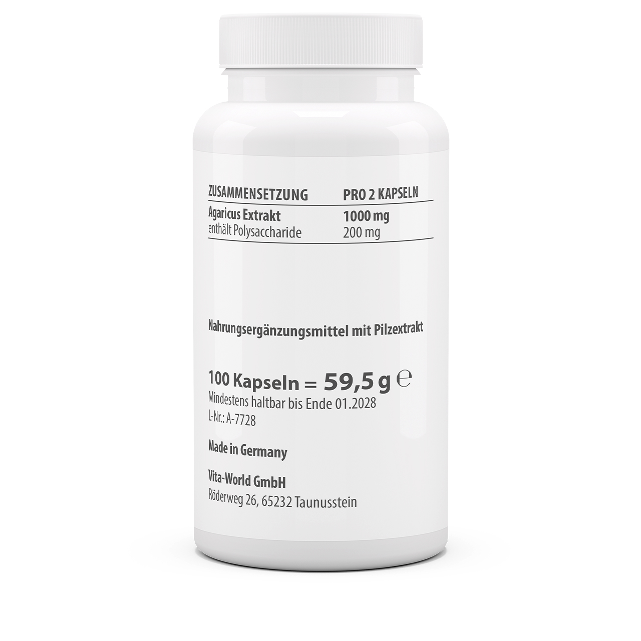 Agaricus Extrakt 500 mg (100 Kps)