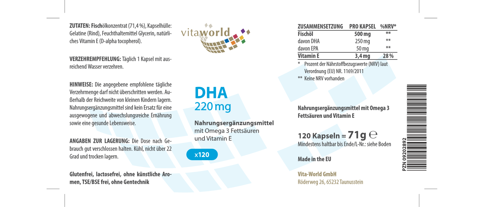 DHA 220 mg (120 Kps)