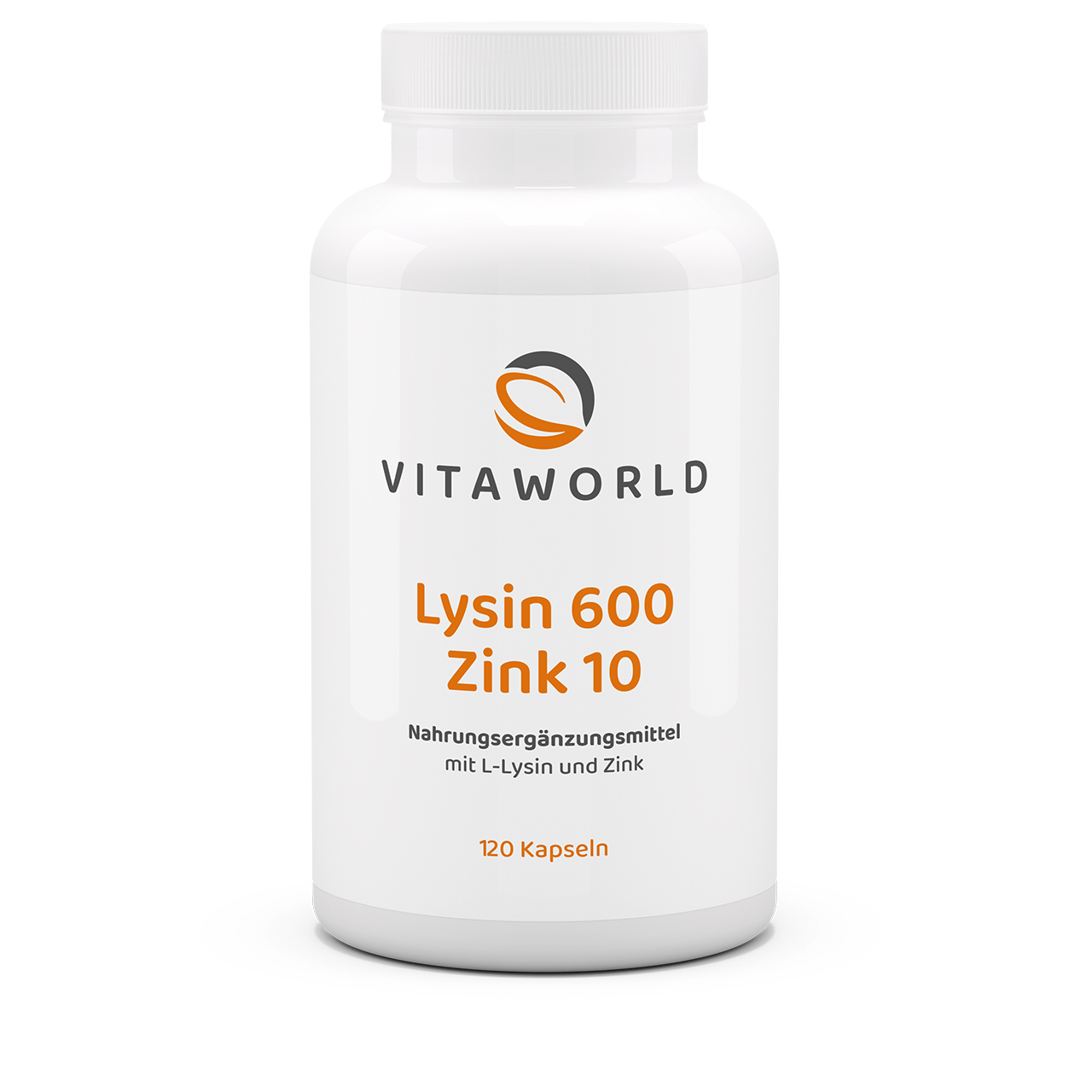 Lysine 600 mg plus zinc 10 mg (120 caps) Lysine 600 mg plus zinc 10 mg (120 caps)