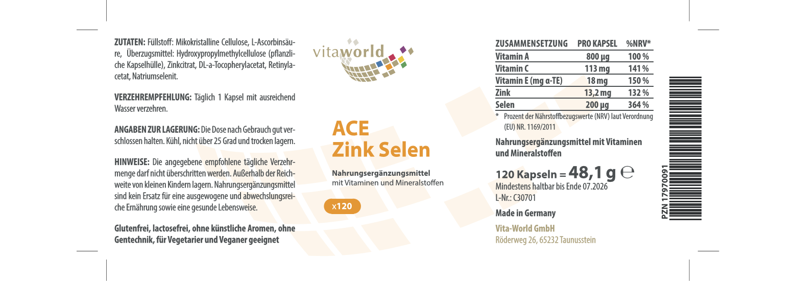 ACE Zink + Selen (120 Kps)