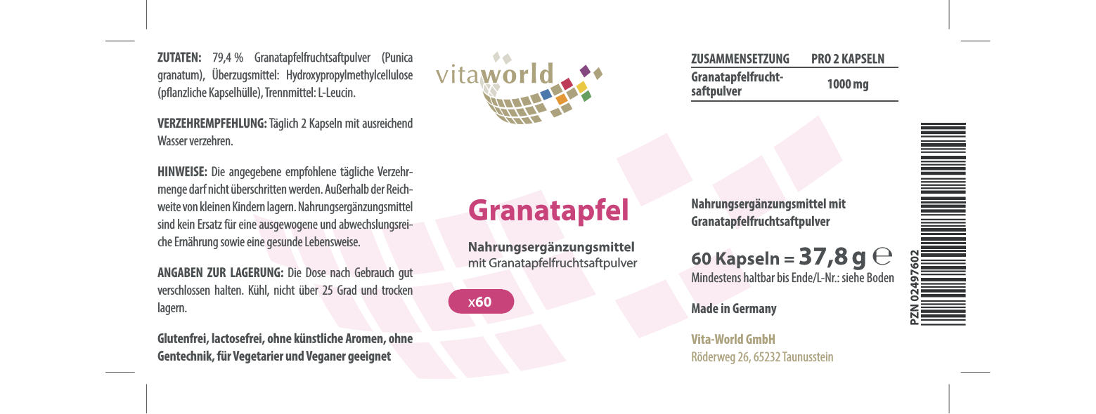 Granatapfel 500 mg (60 Kps)