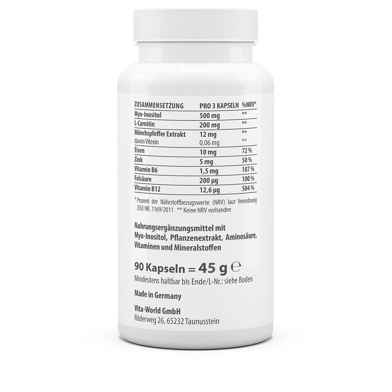 Myo-Inositol + Chaste Tree Complex (90 cps) Myo-Inositol + Chaste Tree Complex (90 cps)