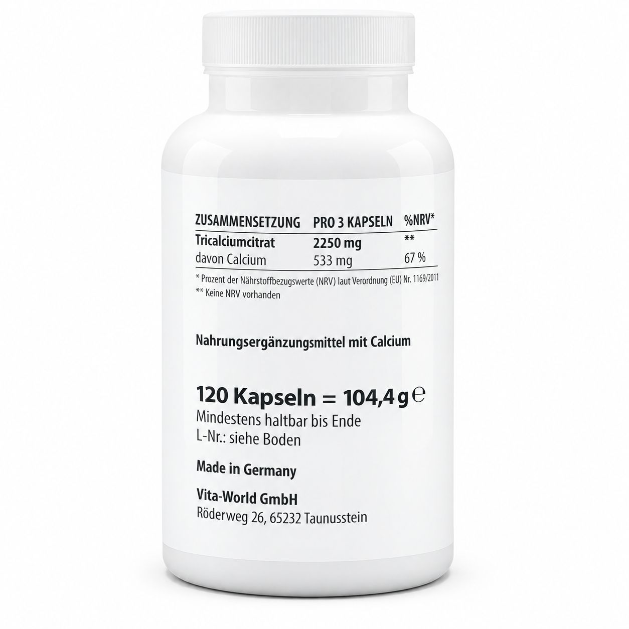 Calcium-Citrat 500 (120 Kps)