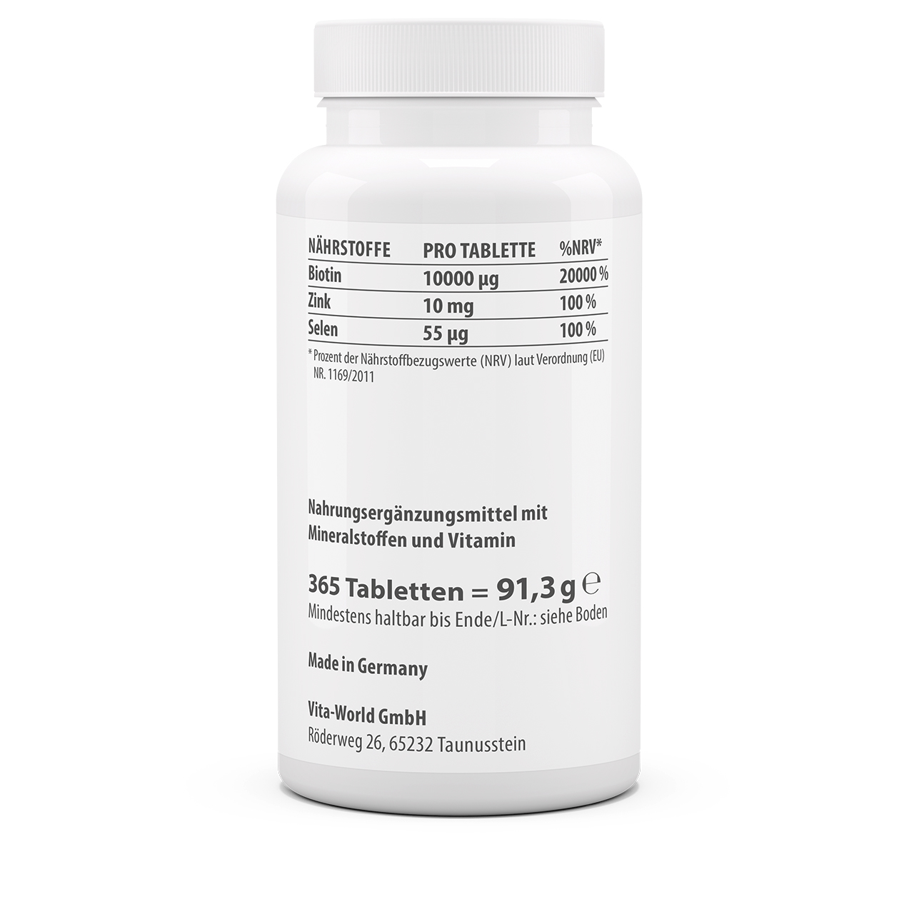 Biotin+Zink+Selen (365 Tbl)