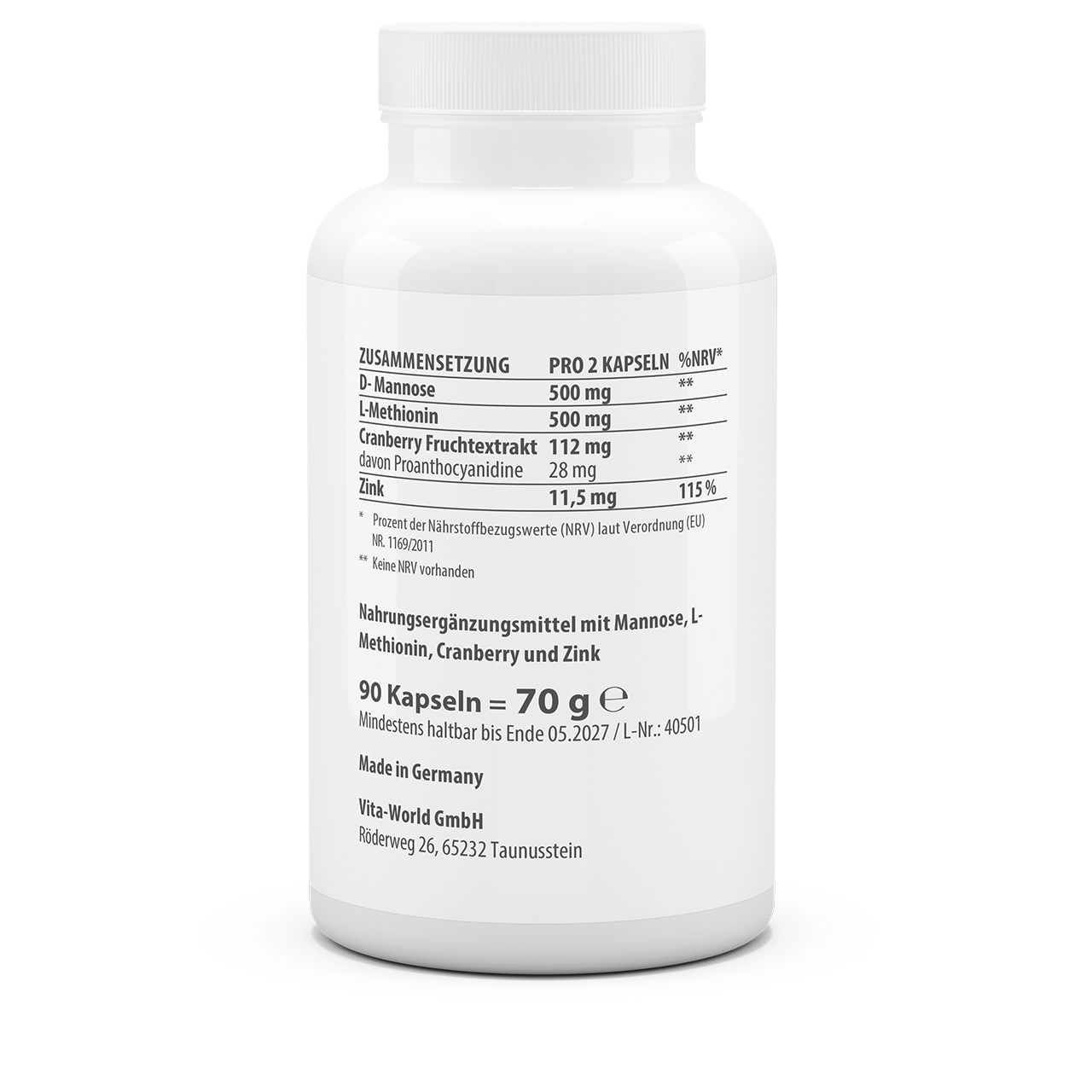 Cranberry + D-Mannose (90 Kps) Cranberry + D-Mannose (90 Kps)