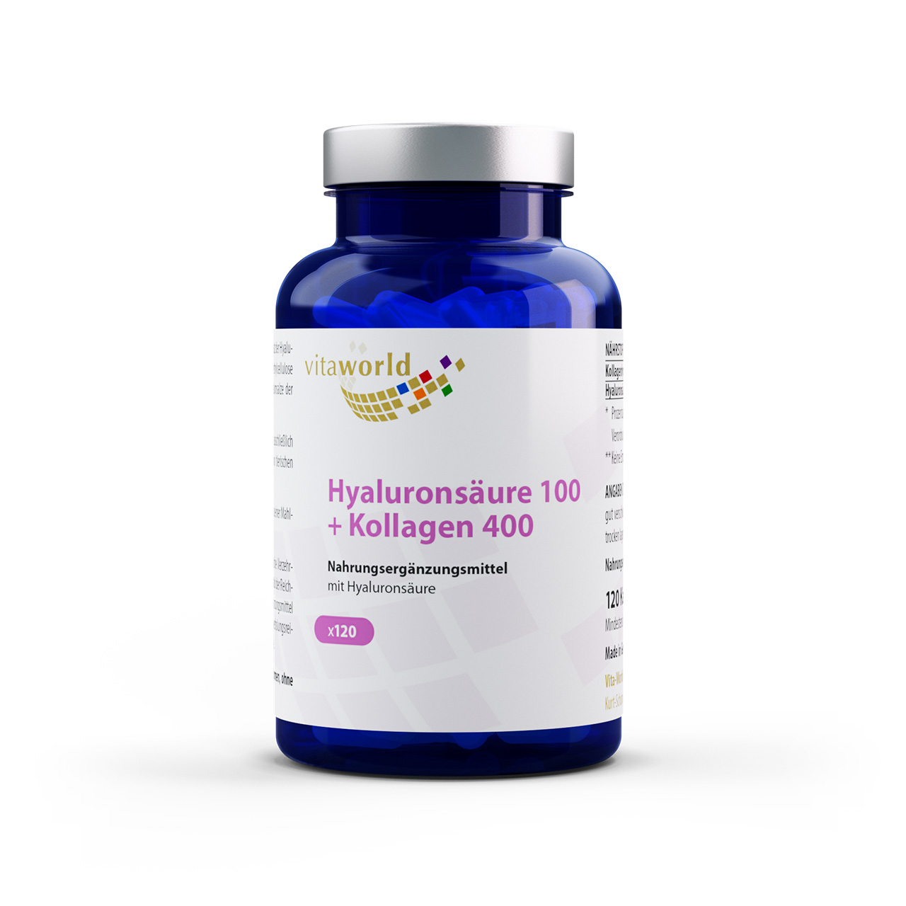 Hyaluronic Acid 100 + Collagen 400 (120 caps)