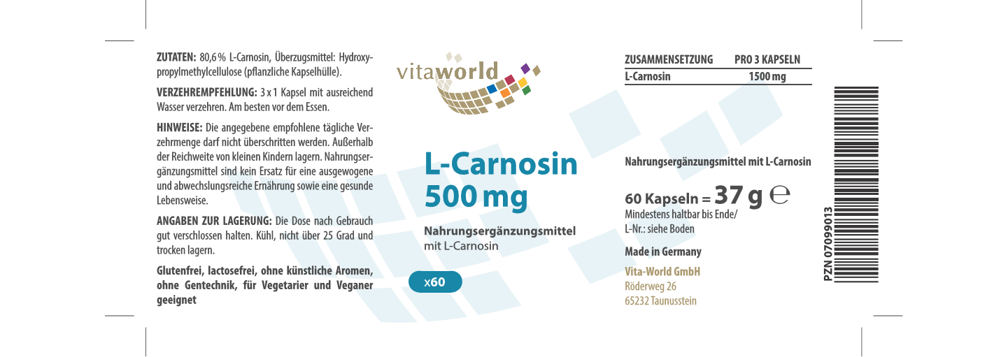Carnosin 500 mg (60 Kps)