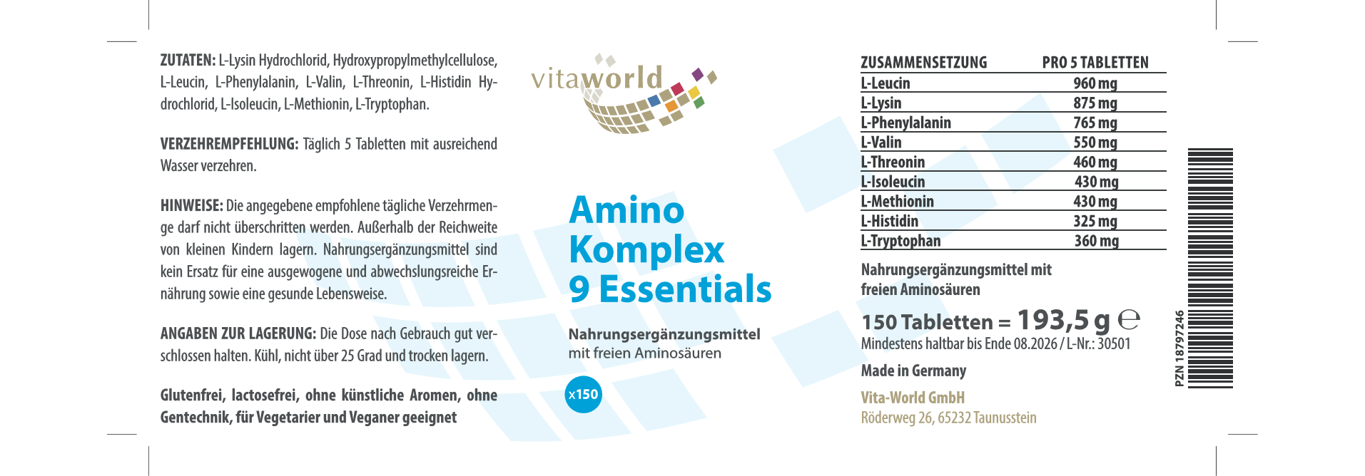 Amino Komplex 9 Essentials (150 Tbl)