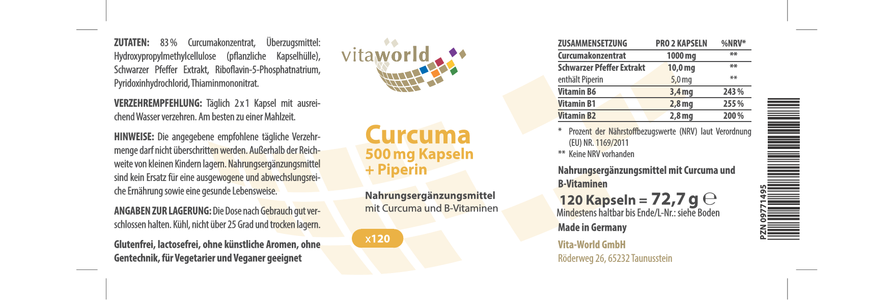 Curcuma 500 mg 5er Pack (600 Kps)