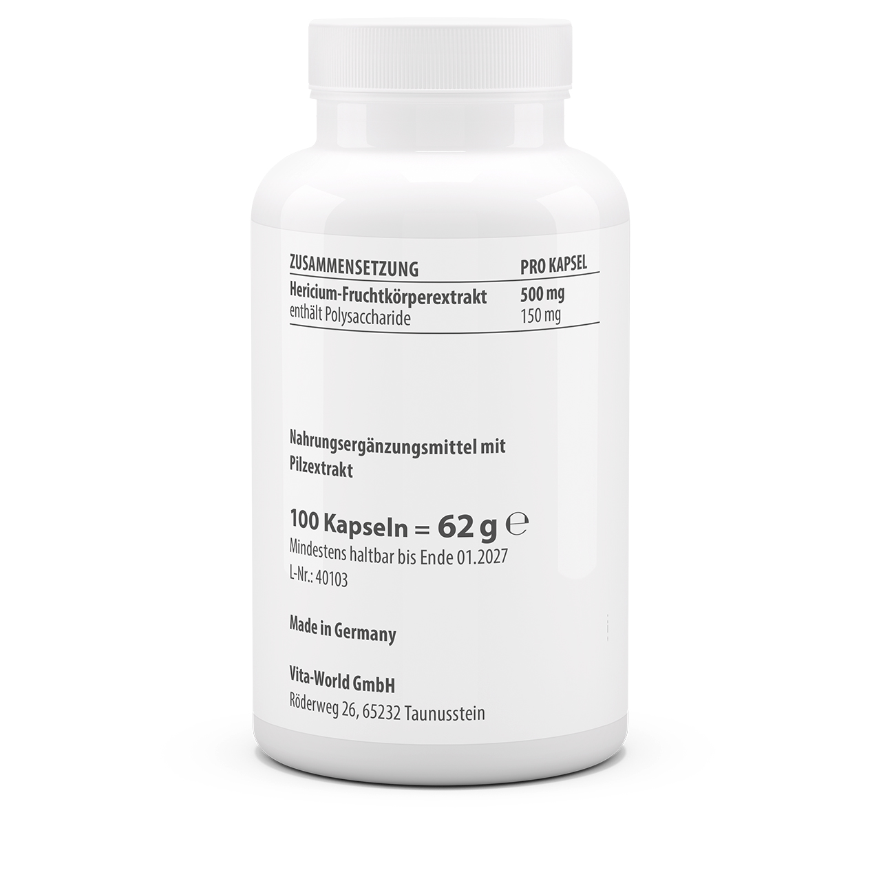 Hericium Extrakt 500 mg (100 Kps)