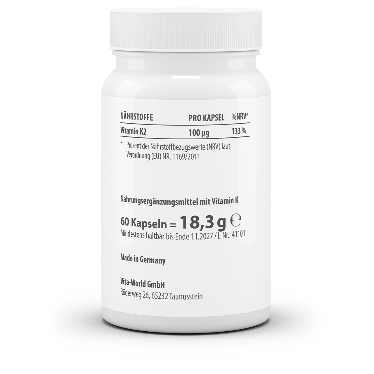 Menachinon Vitamin K2 MK7  (60 Kps) Menachinon Vitamin K2 MK7  (60 Kps)